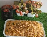 A picture of step 6 of Malaysian chicken fried rice.