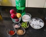 A picture of step 1 of Plum mojito.