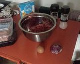 A picture of step 1 of Köttbullar (Swedish meatballs).