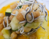 Foto del paso 6 de la receta: Anguriñas en pil pil de bacalao y garbanzos con calabacín