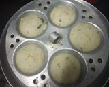 A picture of step 3 of Rava idli with dahiya pudina chutney.