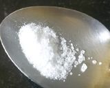 A picture of step 2 of Milk Cake/kalakand (phitkari/alum powder).