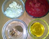 A picture of step 1 of Sig's spicy hot dip appetizer.