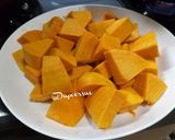 Foto langkah ke 1 dari resep Puding Labu Kelapa Muda.