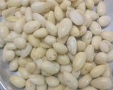 A picture of step 1 of Almond burfi.