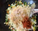 A picture of step 1 of Stir fried veggies stuffed in capsicum gravy.