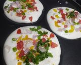 A picture of step 4 of Urad dal uttapam.