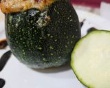 Foto del paso 10 de la receta Calabacín relleno de crema de mejillones y gambas