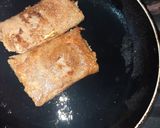 A picture of step 9 of Water chestnut and buckwheat flour Spring Roll.