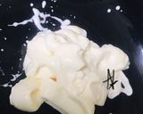 A picture of step 1 of Olive ranch dressing.