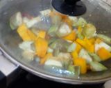 A picture of step 3 of Sajana saag bhaja.