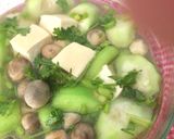 Hình bước làm 4 của món Canh mướp nấm rơm (chay)