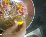 A picture of step 4 of Jowar (sorghum) chaat salad.