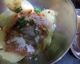 A picture of step 3 of Kachalu (Spicy and Tangy Potatoes).