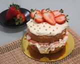 Foto del paso 5 de la receta: Mini torta de fresas con crema