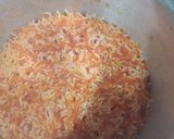 A picture of step 3 of Gajar rice.