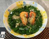 Hình bước làm 3 của món Canh rau đay nấu tôm thịt