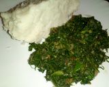A picture of step 6 of Kenyan collard greens (sukumawiki).
