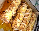 Pas rețetă Tortilla Kebab la cuptor 8 fotografie
