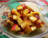 Foto del paso 1 de la receta: Postre saludable con duraznos, avena, maní, coco y algo más (2)