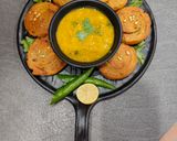 A picture of step 9 of Spiral Baati with Dal.