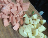 Foto del paso 3 de la receta: Albóndigas en salsa con papas y boniato (sin gluten)