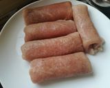 Sajttal és sonkával töltött karaj recept fázis 2 fotója