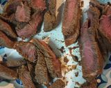A picture of step 1 of Beef, Okra, and Beans.