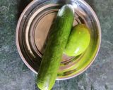 A picture of step 1 of Cucumber Cool (welcome drink).