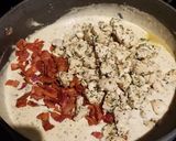 A picture of step 6 of Chicken Bacon Caesar Pasta.