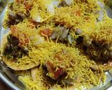 A picture of step 3 of Sev puri.