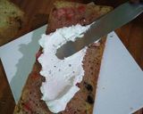 A picture of step 7 of Chocolate chip and raisins white forest block cake.