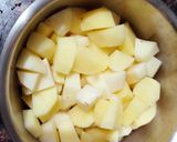 A picture of step 1 of Jeera aloo.