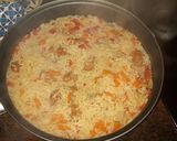 Foto del paso 1 de la receta: Arroz con chistorra, pimiento y zanahoria con huevo frito