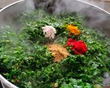 A picture of step 2 of Sarson Ki Bhujiya/ Dry Sarson Bhaji.