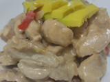 Pollo🍗en salsa🥯de queso🧅🫑🧄