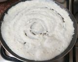 A picture of step 1 of Masala dosa with potato and coconut chattny.