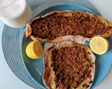 A picture of step 13 of Lahmacun - Turkish minced lamb pitta/pizza.