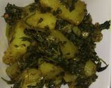 A picture of step 3 of Aloo Methi sabzi.