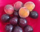A picture of step 1 of Plum and peach sauce.