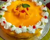 A picture of step 12 of Eggless Mango cake.