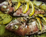 Foto del paso 9 de la receta: Besugos al horno con patatas, infusionados con aceite de tomillo