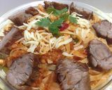 Foto del paso 13 de la receta: Espaghetti en salsa roja con carne asada!