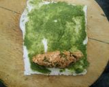 A picture of step 3 of Bread paneer rolls.