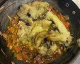 A picture of step 5 of Baigan Bharta (Rajasthani style).