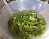 A picture of step 4 of Cavatelli with tomato and rocket.