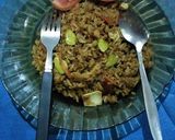 Foto langkah ke 5 dari resep Nasi goreng spesial petai lada hitam balado ala Eko Harjo.