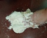 A picture of step 7 of Garlic Bread with fresh basil (no oven bread).