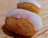 Foto del paso 7 de la receta: Croquetas de pollo especiado en salsa con acelgas con velo de panceta ibérica