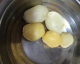A picture of step 1 of Aloo bhujiya.